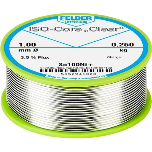  ISO-Core &amp;#039;&amp;#039;Clear&amp;#039;&amp;#039; Sn100Ni+ spajkalna žica\, neosvinčena tuljava Sn99\,25Cu0\,7Ni0\,05 0.250 kg 1 mm, (20428459) Slike