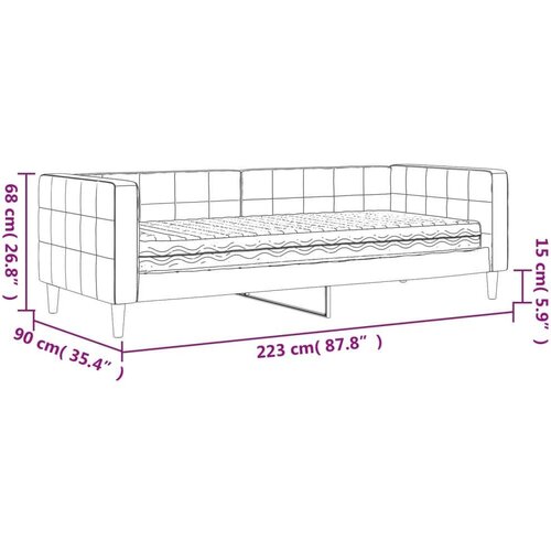 vidaXL dnevni krevet s madracem plavi 80 x 200 cm bar&scaron;unasti Cijene