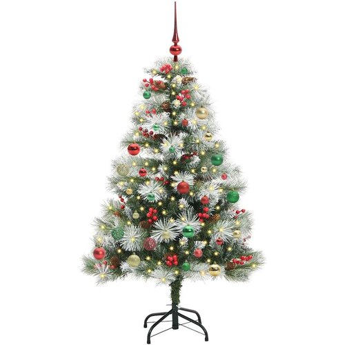  Umjetno božićno drvce S LED lampica Zelena i bijela 150 cm Slike