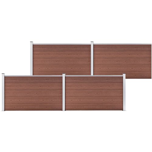 vidaXL Vrtna ograja WPC 699x106 cm rjava Cene