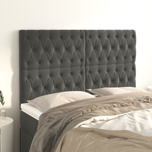 vidaXL Uzglavlja 4 kom tamnosivi 80x7x78/88 cm baršunasti Cijene