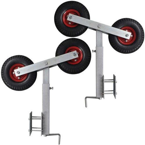 VidaXL Nosači za brod s kotačima, set od 2 komada, 59 - 84 cm Slike