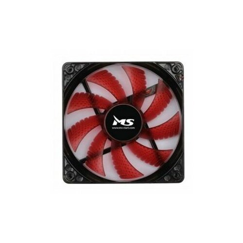 MS Industrial ventilator za kućište PC COOL LED RED, 12cm, 1000 rpm, MOLEX + 3 pin Slike