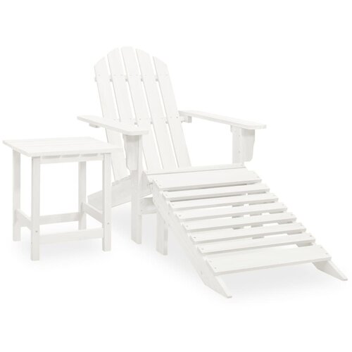 The Living Store Vrtni stol Adirondack z naslonjalom za noge in mizo les jelke - Vrtni Stol, (21478802) Slike