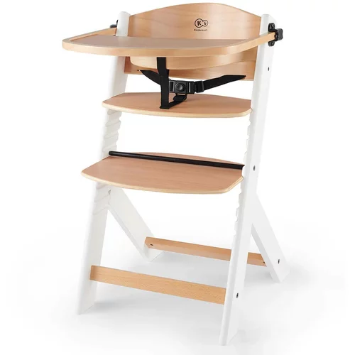 Kinderkraft otroški stol za hranjenje enock™ wooden/white