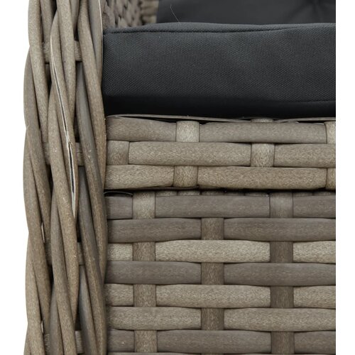  5-dijelni vrtni blagovaonski set sivi od poliratana Siva 140 x 70 x 74 cm Slike