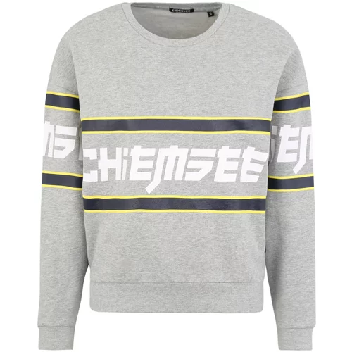 CHIEMSEE Sportska sweater majica žuta / siva / crna / bijela