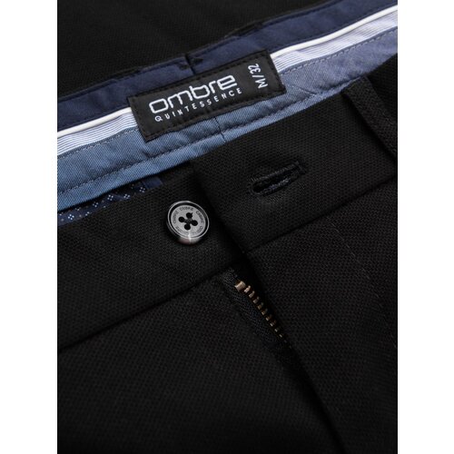 Ombre Men's SLIM FIT chino pants - black Cene