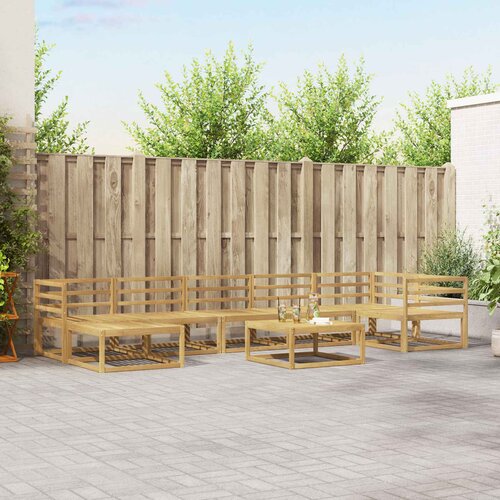  Set vanjskih sofa 8 pcs Bijela Čvrsto drvo akacije Cijene