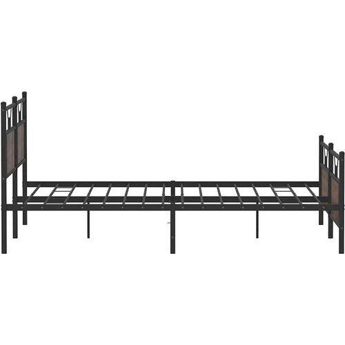 VidaXL metalni okvir kreveta bez madraca smeđa boja hrasta 180x200 cm Slike
