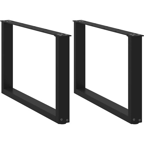 VidaXL noge kavne mizice u-oblika 2 kosa črna 70x(42-43)cm jeklo Slike