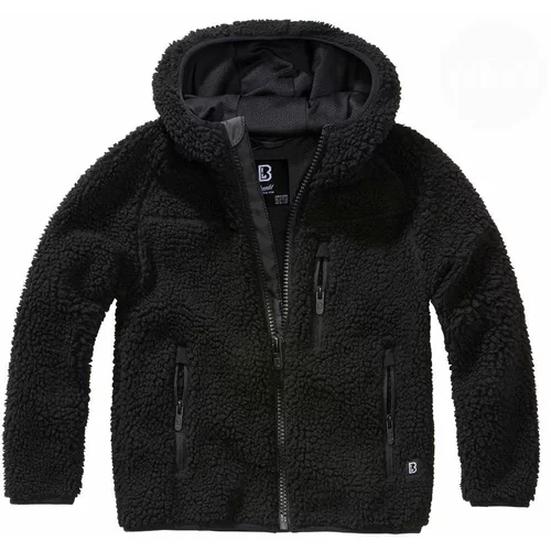 Brandit Fantovska flis jakna s kapuco, Črna