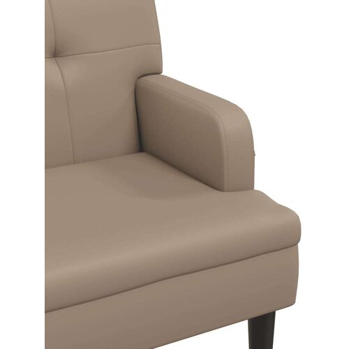  Klupa s naslonom boja cappuccina 112x65 5x75 cm od umjetne kože Slike