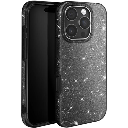 AVIZAR Ohišje z bleščicami za iPhone 16 Pro Odporen na udarce Glitter, Črna, (5000014861) Cene