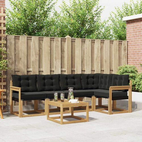  Set vanjskih sofa 6 kom. Bijela i crna Cijene