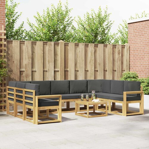  Set vanjskih sofa 10 kom. Bijela i antracit Poliester Cijene
