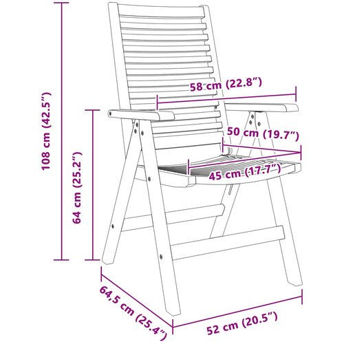  Stolica 4 pcs Smeđa 64.5 x 52 x 108 cm Čvrsto teak drvo Slike