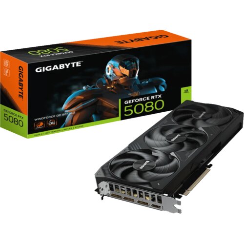 Gigabyte 5080 Windforce OC 16GSFF, 16GB, GDDR7, 256-bit,3xDP, 1x HDMI Cijene