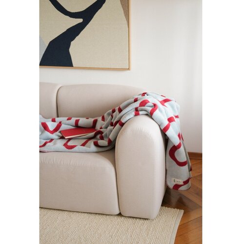 Noo.ma Rdeča odeja 150x200 cm Swirl &amp;ndash; Slike