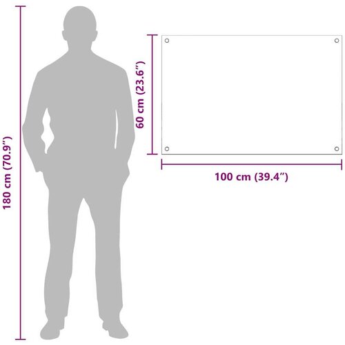 VidaXL Za&amp;scaron;čita za kuhinjo Transparentno 100 x 60 x 0.8 cm Slike