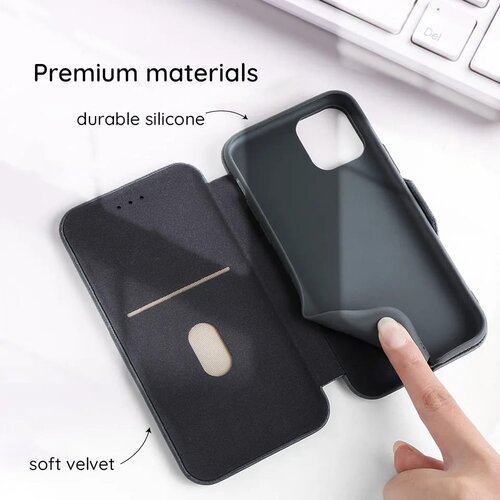 Techsuit Safe Wallet Plus preklopna futrola za Motorola Moto G54 Power Edition / G64 &amp;ndash; crna Slike