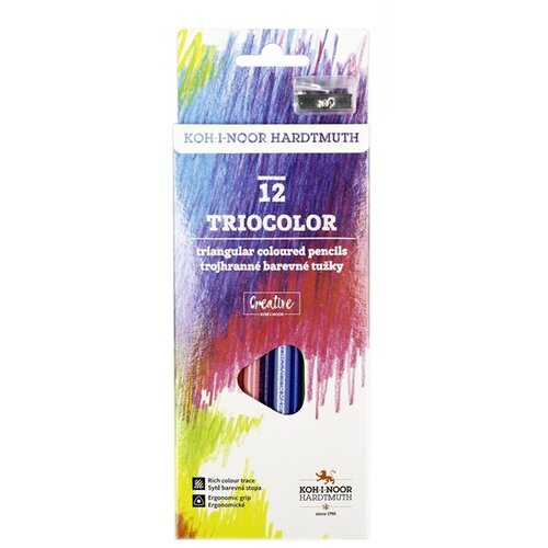  Set trokutnih bojica sa šiljilom Triocolor 12 kom (bojice KOH-I-NOOR) Cijene