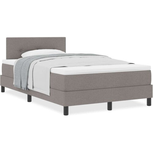  Okvir kreveta s madracem Taupe 120x200 cm Tkanina Slike