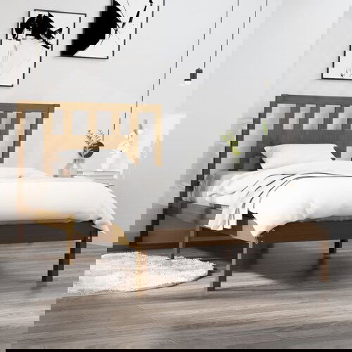 Furnova Posteljni okvir medeno rjav iz trdne borovine 100x200 cm, (21941821) Slike