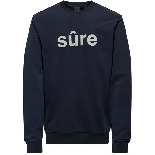 Only & Sons Sweater majica 'KARTER' mornarsko plava / svijetlosiva