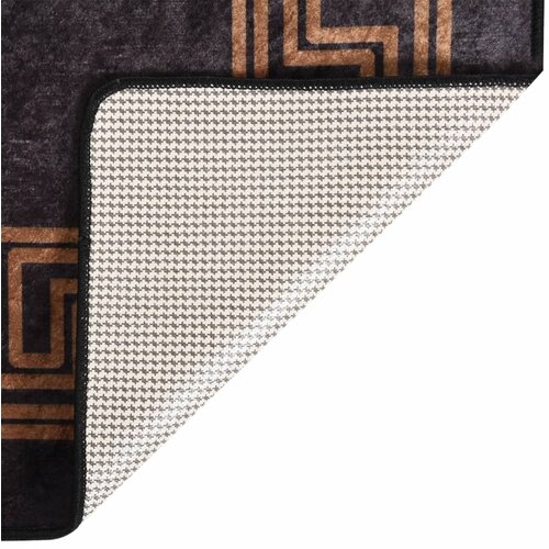 Maison Chic Pralna Preproga, Rug 120x180 cm črna in zlata protizdrsna, (22121446) Cene