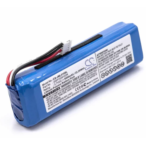 VHBW baterija za jbl charge 2 plus / charge 3 (2015), 6000 mah