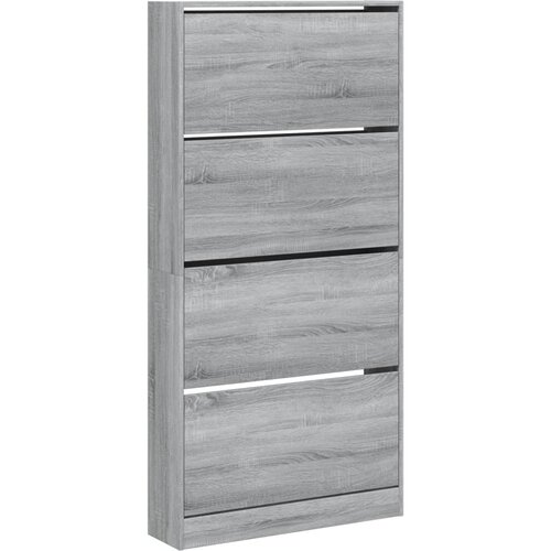VidaXL Omarica za čevlje s 4 predali siva sonoma 80x21x163,5 cm, (21025143) Slike