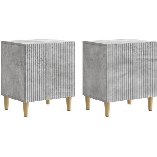 vidaXL Noćni ormar 2 pcs Betonska siva 43 x 34 5 x 50 cm - Betonska siva 2 Cene