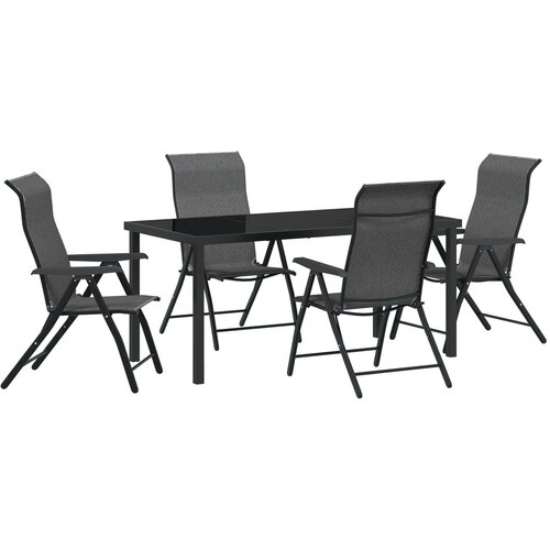 VidaXL 5-dijelni set vrtnih stolova, siva Poli rattan Slike
