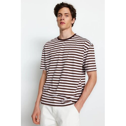Trendyol Muška majica TMNSS20TS0511, Braon Cene