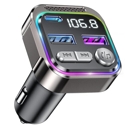 WIRELESS PLACE Avtomobilski polnilnik, podpira hitro polnjenje, predvajalnik MP3 prek Bluetootha, vtičnico za vžigalnik cigaret in ima digitalni zaslon., (5000129221) Cene