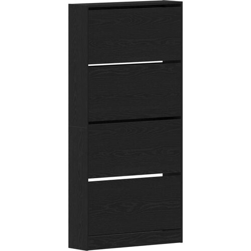 Ormarić za cipele Crni hrast Konstruirano drvo 80 x 21 x 163.5 cm Cijene