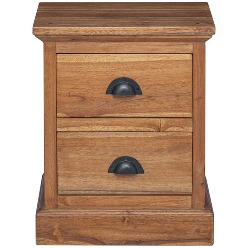  Noćni ormarić Prirodna 40 x 30 x 50 cm Čvrsto teak drvo Slike