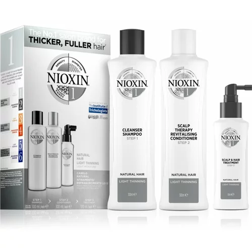 Nioxin System 1 Natural Hair Light Thinning poklon set za lomljivu i iscrpljenu kosu