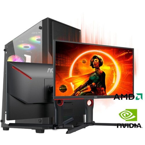  Gaming računar AMD Ryzen 5 9600X, 16GB, 512GB, RTX 3050 8GB i Monitor AOC 25G3ZM Cijene