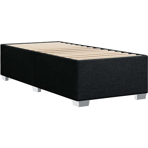 vidaXL Krevet s oprugama i madracem crni 90x200 cm od tkanine Cene