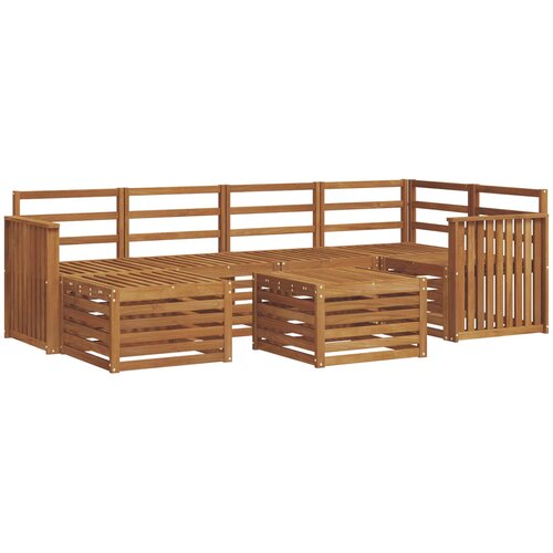  Set vanjskih sofa 7 kom. Prirodna Poliester Slike