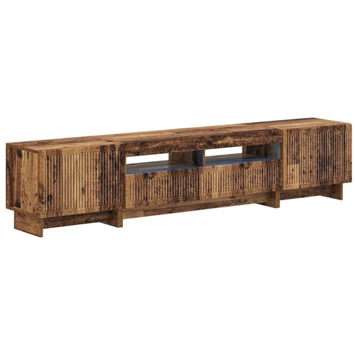  5-dijelni LED TV ormarić Staro drvo Konstruirano drvo - Staro drvo 100 cm Slike