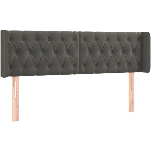 Maison Chic vzglavna omarica - nočna omarica - posteljna omarica z u&amp;scaron;esi temno sivo 147x16x78/88 cm žamet, (21708912) Slike