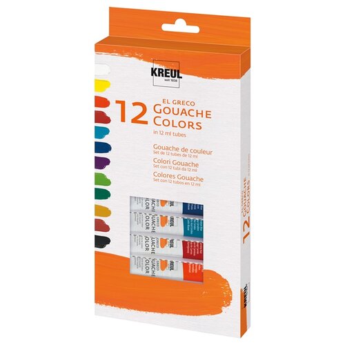 Kreul Set - gva&amp;scaron; barve KREUL el Greco 12 x 12 ml v tubicah (Tempera barve) Slike