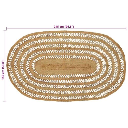  Tepih Smeđa 152 x 245 cm Juta Slike