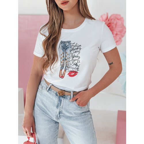 DStreet T-shirt damski z nadrukiem TRENDAY biały Cene