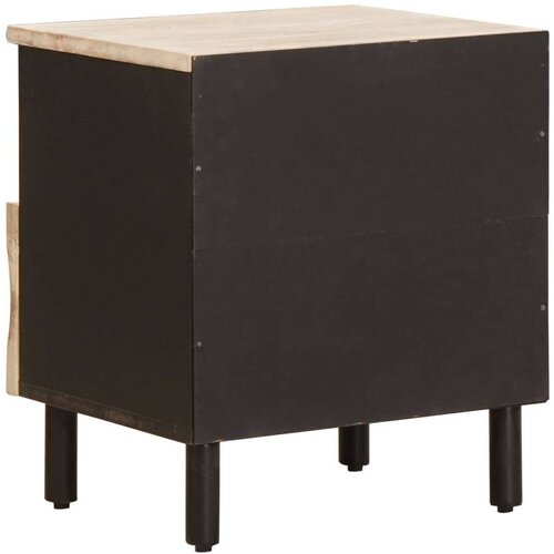  Noćni ormar 2 pcs Bijelo 40 x 33 x 46 cm Čvrsto drvo manga Slike