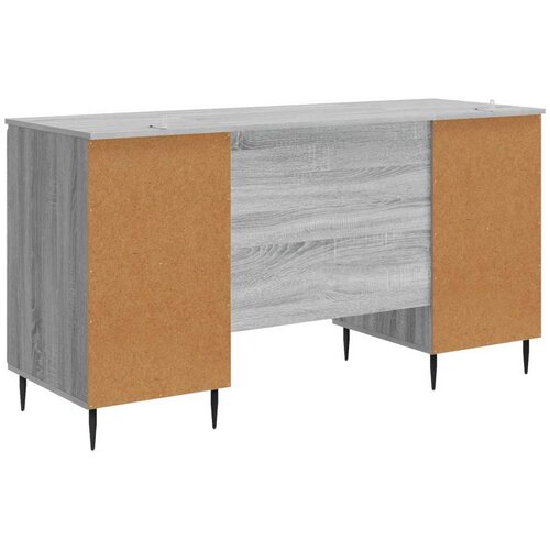 Stol s policom Siva sonoma 142 5 x 50 x 75 cm Konstruirano drvo - Siva sonoma Slike