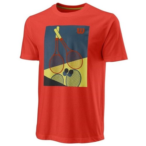 Wilson Majice s kratkimi rokavi Racket Duo Tech Rdeča Slike